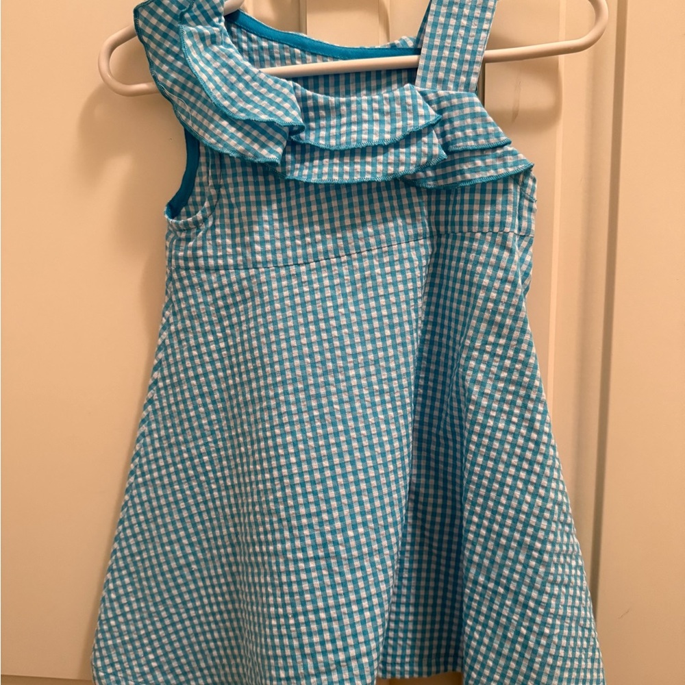 Blue Gingham Kids Dress